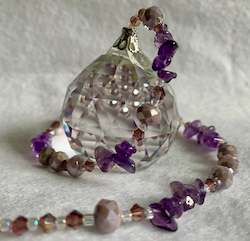 Hanging Crystals: Hanging Crystal-Amethyst