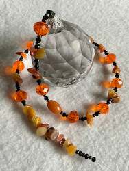 Hanging Crystals: Hanging Crystal-Carnelian