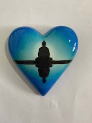 Limited Edition Hearts: Decoupaged  Hanging Heart-Buddha