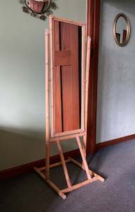 bespoke: Vintage Free Standing Wicker/Cane Mirror