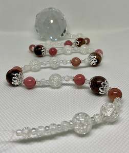 Hanging Crystal-Rhodonite