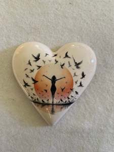 Decoupaged  Hanging Heart