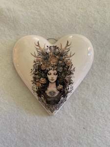 Decoupaged  Hanging Heart