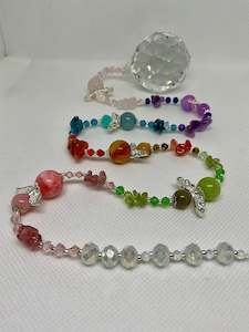 Hanging Crystals: Hanging Crystal-Mixed gemstones & Angels