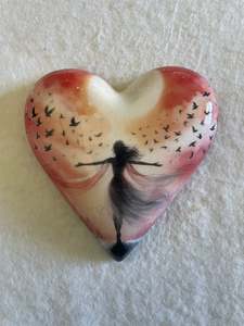 Decoupaged  Hanging Heart