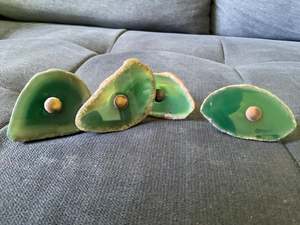 Green Agate knobs x 4