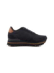 All: Nora III Leather Plateau - Dark Navy