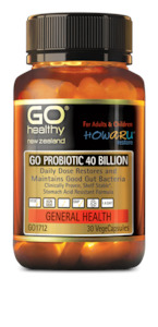 Natural Health Digestive Health: Go Healthy Probiotic 40 Billion Howaru Restore 30s