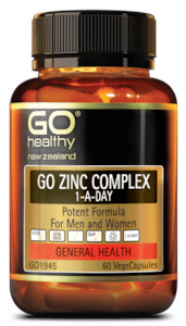 Go Healthy Zinc Complex 60 Vege Capsules