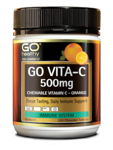 Natural Health Immune Health: Go Healthy Vitamin C 500mg Orange 200 Chewables