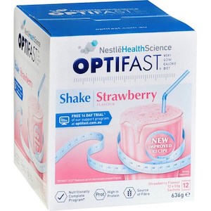 Diet Nutrition Optifast: Optifast VLCD Strawberry Flavour Shake x 12