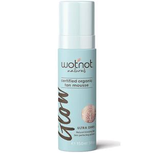 Self Tan Accessories: WOTNOT Cert. Organic Tan Mousse U/Dark 150ml