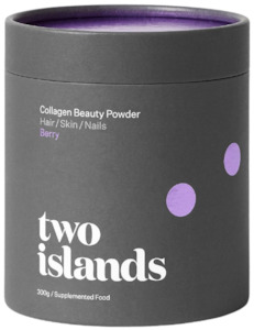 2 Islands Marine Collagen Beauty Powder  Berry 300g