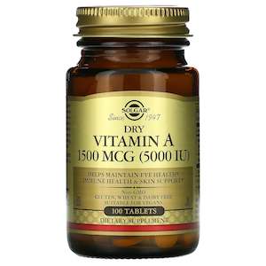 Solgar: SOLGAR Vitamin A 5000iu Dry Tabs 100