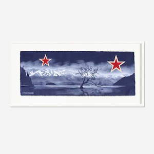 Originals: Framed Wanaka Tree Navy Double Star