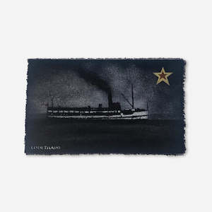 Originals: Earnslaw Navy Painted Postcard (17)