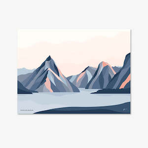 Bridget Hall: Milford Mountains Print