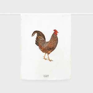Father Rabbit: Tea Towel | Rooster