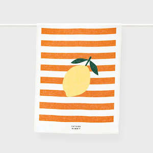Father Rabbit: Tea Towel | Lemon Stripe