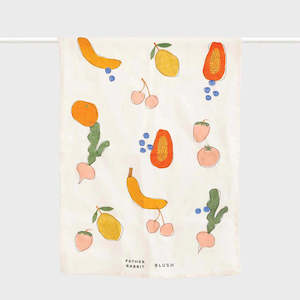 Father Rabbit: Tea Towel | Blush