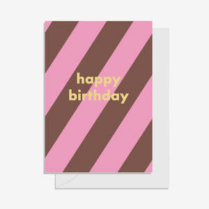 Gift Card | Striped 'Happy Birthday'