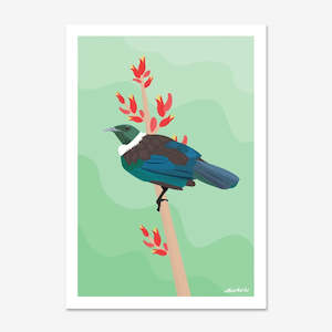 Prints: Art Print | NZ Birds | Tūī