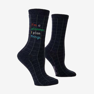Blue Q: Womens Socks | I'm a Planner, I Plan Things