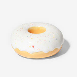 Donut Fast Food Candle Holder | White