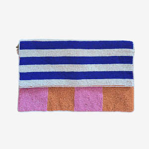 Handbags: Beaded Clutch | Stripe