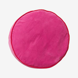 Etienne Velvet Floor Cushion | Cosmo Pink
