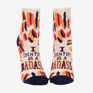 Womens Ankle Socks | I Identify as a Badass