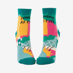 Blue Q: Womens Ankle Socks | Mindful As Fuck