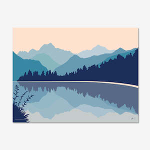 Bridget Hall: Lake Matheson Art Print