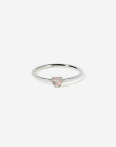 Rings: Micro Round Ring w/ Rose Quartz