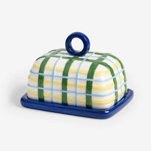 Live: Butter Dish | Plaid Blue