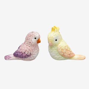 Ceramic Sculptural: Perdy Parrot Salt & Pepper