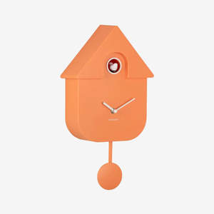 Modern Cuckoo Clock | Bright Orange
