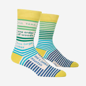 Blue Q: Mens Socks | One Order Of Woods