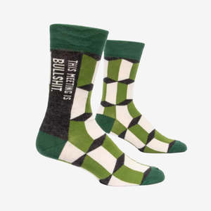 Blue Q: Mens Socks | This Meeting is Bullshit