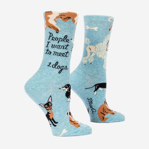 Blue Q: Womens Socks | People To Meet: Dogs