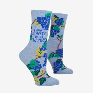 Socks: Womens Socks | Don't Not Want Wine