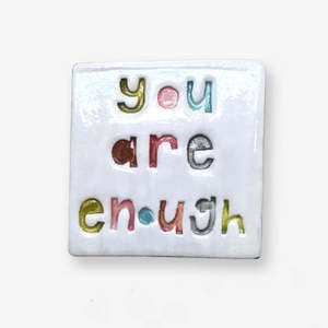 Hang: Square Word Tile | You Are Enough