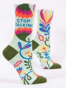 Blue Q: Womens Socks | Stop Talking