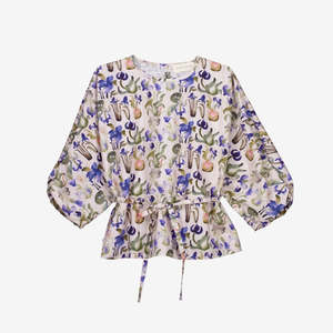 Clothes: Zephyr Blouse | Blue Watercolour