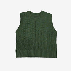 Billie Cable Vest | Cypress Green