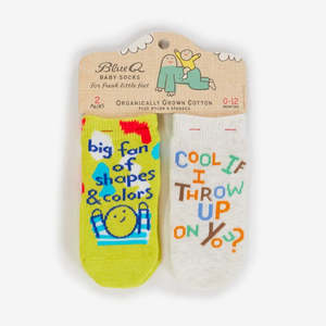 Blue Q: Baby Sock Duo | Shapes / Throw Up