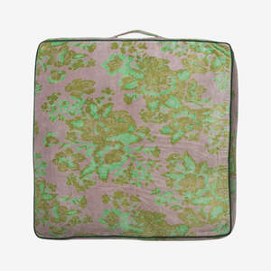 Decor: Hazel Velvet Floor Cushion | Mink Grey