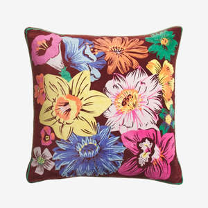 Decor: Ines Velvet Cushion | Burnt Sienna