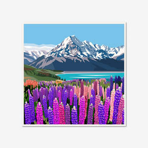 Hang: Mt Cook Lupins | Box Frame