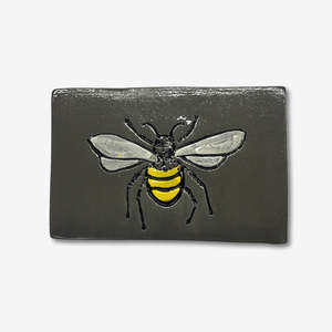 Decor: Large Wall Tile | Bee Grey